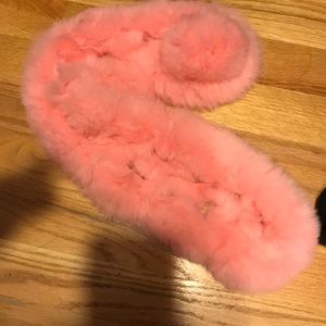 Real rabbit fur scarf
